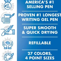 Pilot G2 Retractable Gel Pens, Ultra Fine Point, Assorted Ink, 4/Pack (31276)