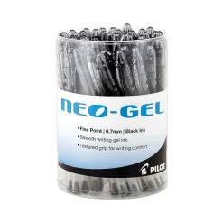 Pilot Neo-Gel Gel Pens, Fine Point, Black Ink, 48/Pack (84071)