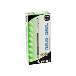 Pilot Neo-Gel Gel Pens, Fine Point, Black Ink, Dozen (14001)