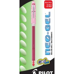 Pilot Neo-Gel Gel Pens, Fine Point, Red Ink, Dozen (14003)