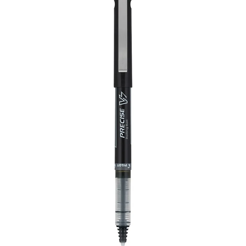 Pilot Precise V7 Rollerball Pens, Fine Point, Black Ink, Dozen (35346)