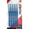 Pilot Precise V5 Rollerball Pens, Extra Fine Point, Blue Ink, 5/Pack (26011)