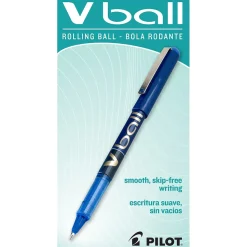 Pilot VBall Rollerball Pens, Fine Point, Black Ink, Dozen (35112)