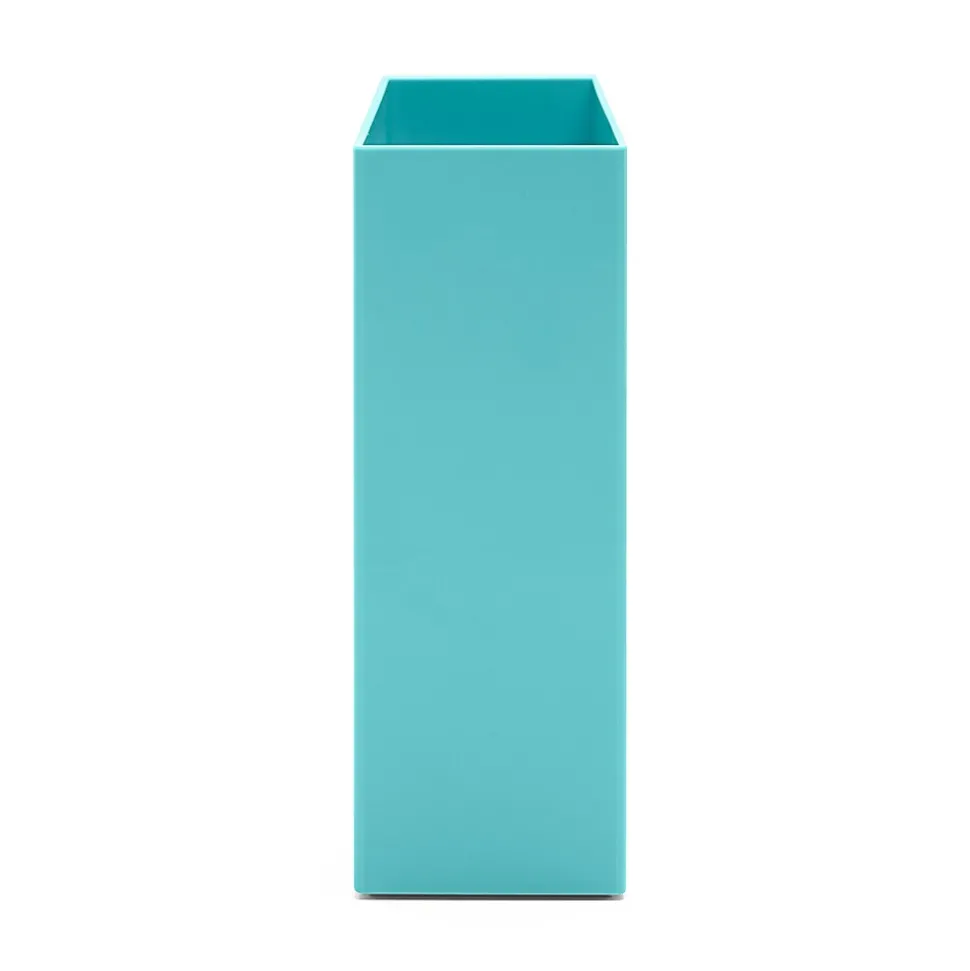 Poppin ABS Plastic File Box, Aqua, 4 Count (101274-MC)