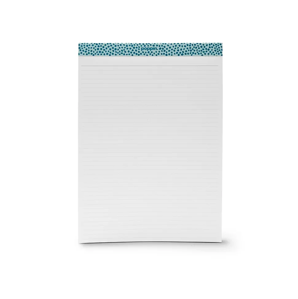 Poppin Notepads, 9" x 12.5", Ruled, Teal/Wine, 50 Sheets/Pad, 2 Pads/Pack (108240)