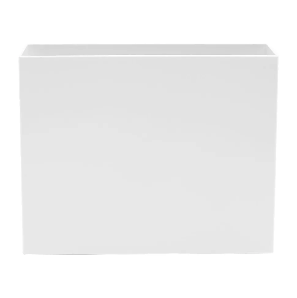 Poppin Plastic File Box, Letter Size, White (101272)
