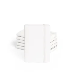 Poppin Professional Notebooks, 3.5" x 5.5", College Ruled, 96 Sheets, White, 25/Set (104142)