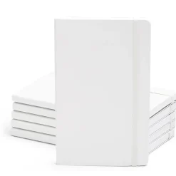 Poppin Professional Notebooks, 5" x 8.25", College Ruled, 96 Sheets, White, 25/Set (104125)