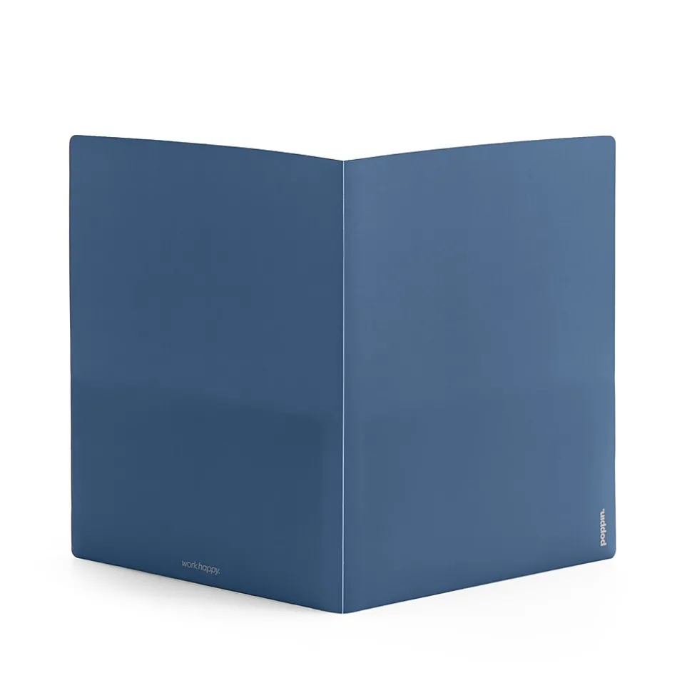 Poppin Smooth 2-Pocket Folder, Slate Blue (106631)
