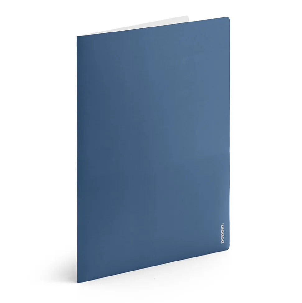 Poppin Smooth 2-Pocket Folder, Slate Blue (106631)