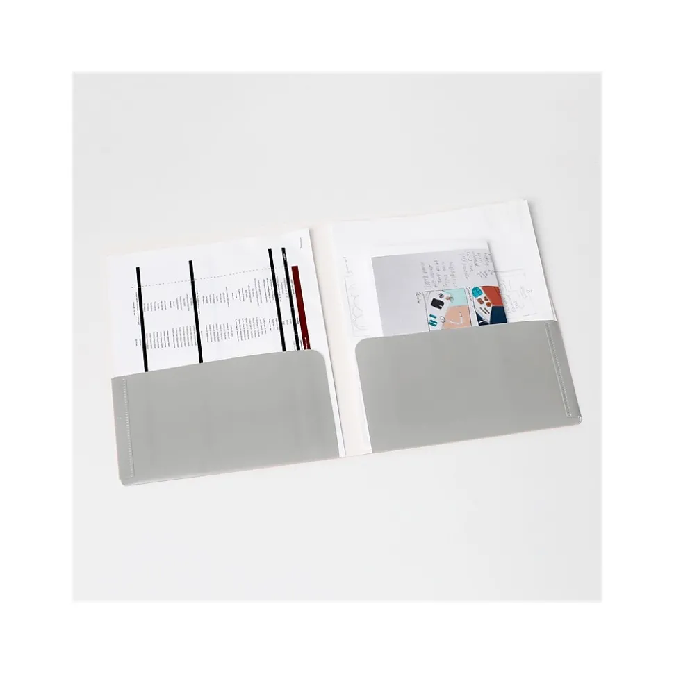 Poppin Smooth 2-Pocket Folder, Slate Blue (106631)