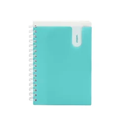 Poppin 1-Subject Notebooks, 6" x 8", College Ruled, 80 Sheets, Blue, 24/Carton (101351-MC)