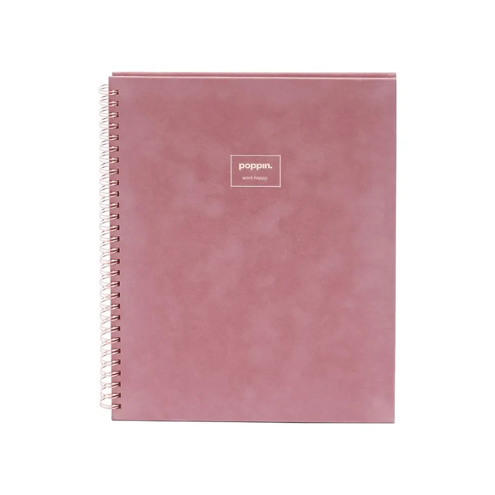 Poppin Velvet 1-Subject Professional Notebooks, 8.25" x 10.25", College Ruled, 40 Sheets, Pink (106158)
