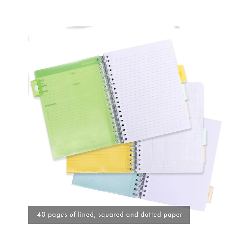 Pukka Pad B5 Study Book Customizable Notebook, 7.09" x 9.6", 120 Sheets, Gray/Silver (9824-STU)