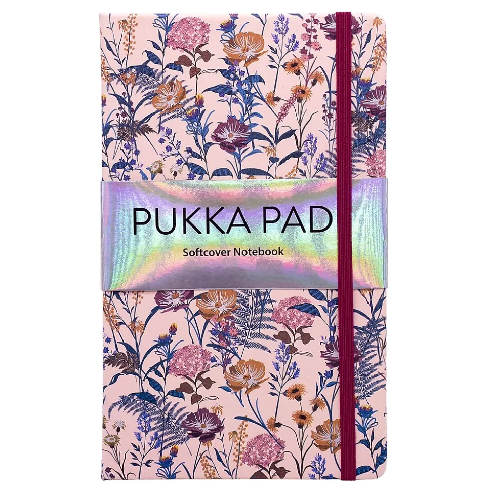 Pukka Pad Bloom Subject Notebooks, Narrow Ruled, Black, 3/Pack (PUK9493BLM)