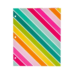 Pukka Pad Carpe Diem Rainbow Color Wash 3-Hole Punched 2-Pocket Portfolio Folders, Assorted Colors, 6/Pack (9097-CD)
