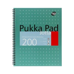 Pukka Pad Metallic Jotta Professional Notebooks, 8.5" x 11", College Ruled, 100 Sheets, Green, 3/Pack (8751-MET)