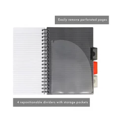 Pukka Pad Metallic 5-Subject Subject Notebooks, 6.9