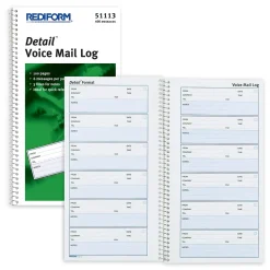 Rediform Detail Message Pad, 10.63" x 5.63", Unruled, White, 100 Sheets/Pad (51113)