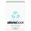 Roaring Spring Enviroshades Steno Notebook, 6" x 9", 80 Sheets/Pad, Gregg Ruled, Recycled Blue Paper, 4 Books/Pk (12284)