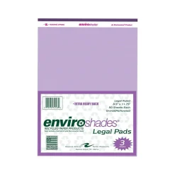 Roaring Spring Paper Products Legal Pads, Recycled Orchid Paper, 8.5" x 11.75", 50 Sheets/Pad, 3 Pads/Pack (74143)