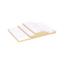 Russell+Hazel In Due Time Notepad Set, Gold/White, 80 Sheets/Pad, 3 Pads/Pack (27619)