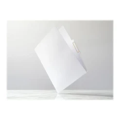 Russell+Hazel Reinforced File Folder, 1-Tab, Letter Size, White, 12/Pack (18911)