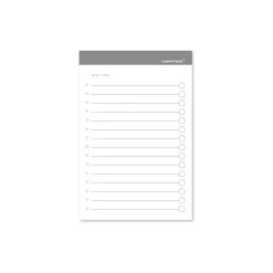 Russell+Hazel To-Do Sticky Notes, 4" x 6", White/Charcoal, 50 Sheets/Pad, 3 Pads/Pack (18909)