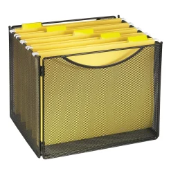 Safco® Onyx™ 2170 Onyx™ Mesh Desktop Box File, Black, 6/Pack (2170BL)