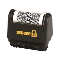 SecureID Roller Stamp, "Confidential", Black Ink (035510)