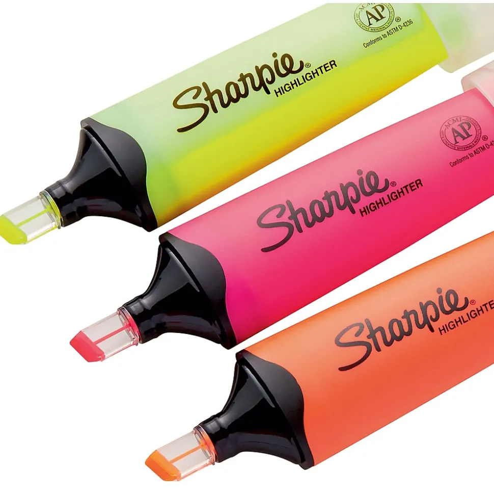 Sharpie Clear View Highlighter, Chisel Tip, Assorted, 3/Pack (1912767/2128222)