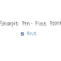 Sharpie Felt Pen, Fine Point, 0.4 mm, Blue Ink, Dozen (1742664)