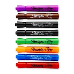Sharpie Flip Chart Tank Permanent Marker, Bullet Tip, Assorted, 8/Pack (22480)