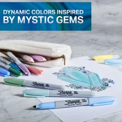 Sharpie Mystic Gems Permanent Markers, Fine Tip, Assorted, 24/Pack (2136727)