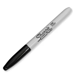 Sharpie Permanent Marker, Fine Tip, Black, 12/Pack (1812419)