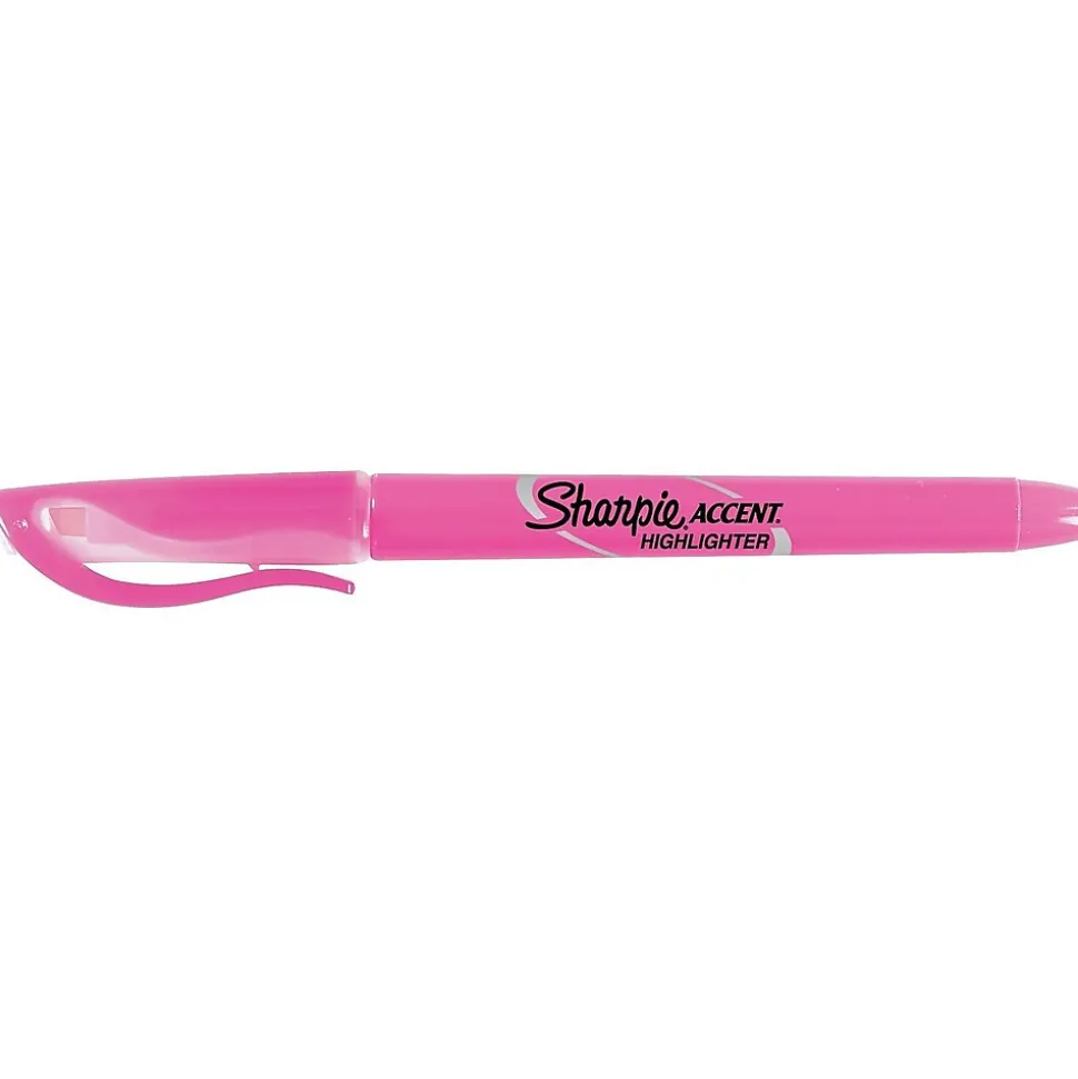 Sharpie Pocket Stick Highlighters, Chisel Tip, Flourescent Pink, Dozen (27009)