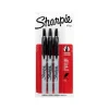 Sharpie Retractable Fine Point Permanent Markers, Black, 3 Pack