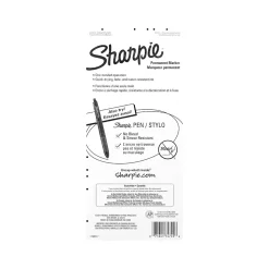 Sharpie Retractable Fine Point Permanent Markers, Black, 3 Pack