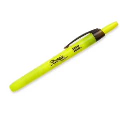 Sharpie Retractable Highlighter, Chisel Tip, Yellow, Dozen (28025)