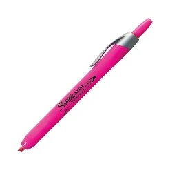 Sharpie Retractable Highlighter, Chisel Tip, Fluorescent Pink, Dozen (28029)