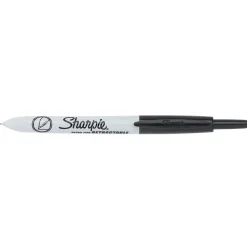 Sharpie Retractable Permanent Markers, Ultra Fine Tip, Black, 3/Pack (1735793)