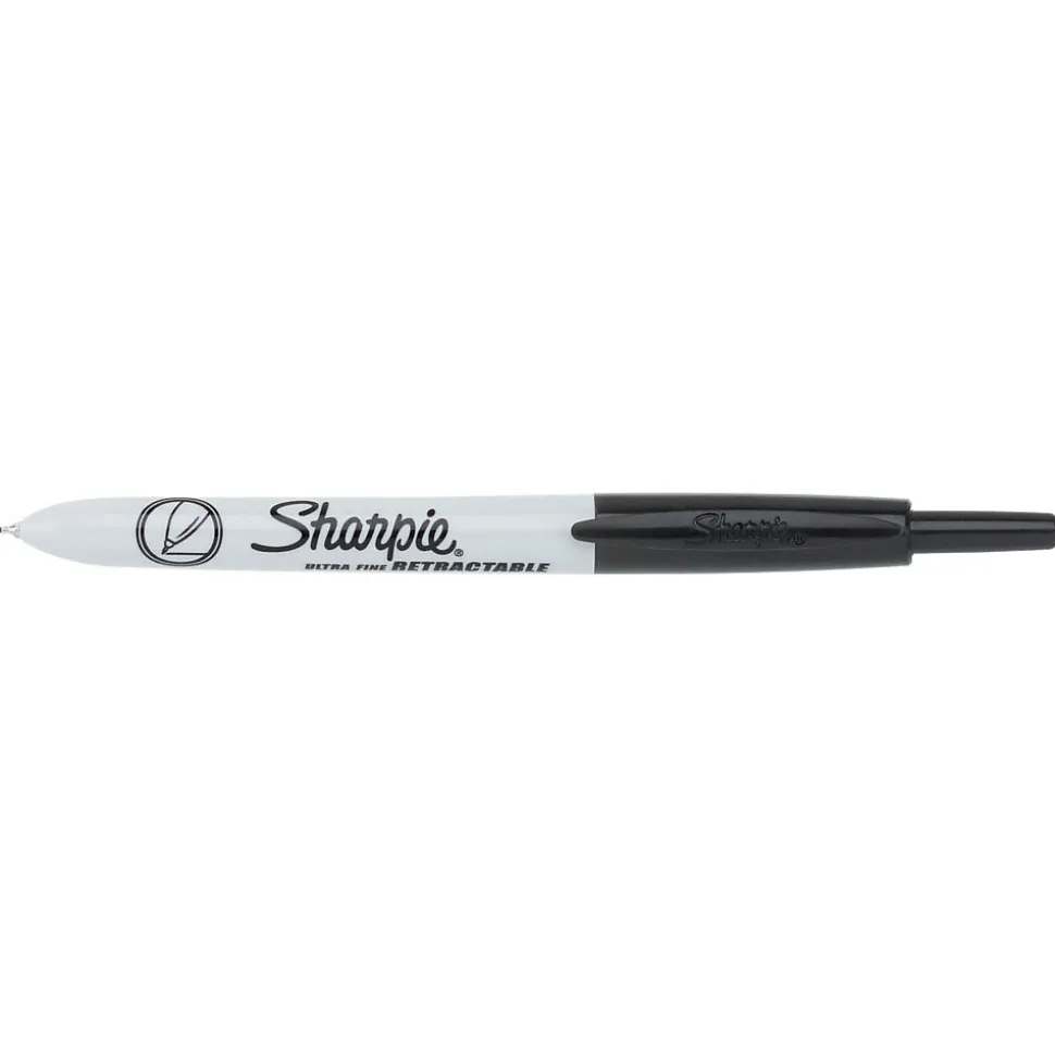 Sharpie Retractable Permanent Markers, Ultra Fine Tip, Black, 3/Pack (1735793)