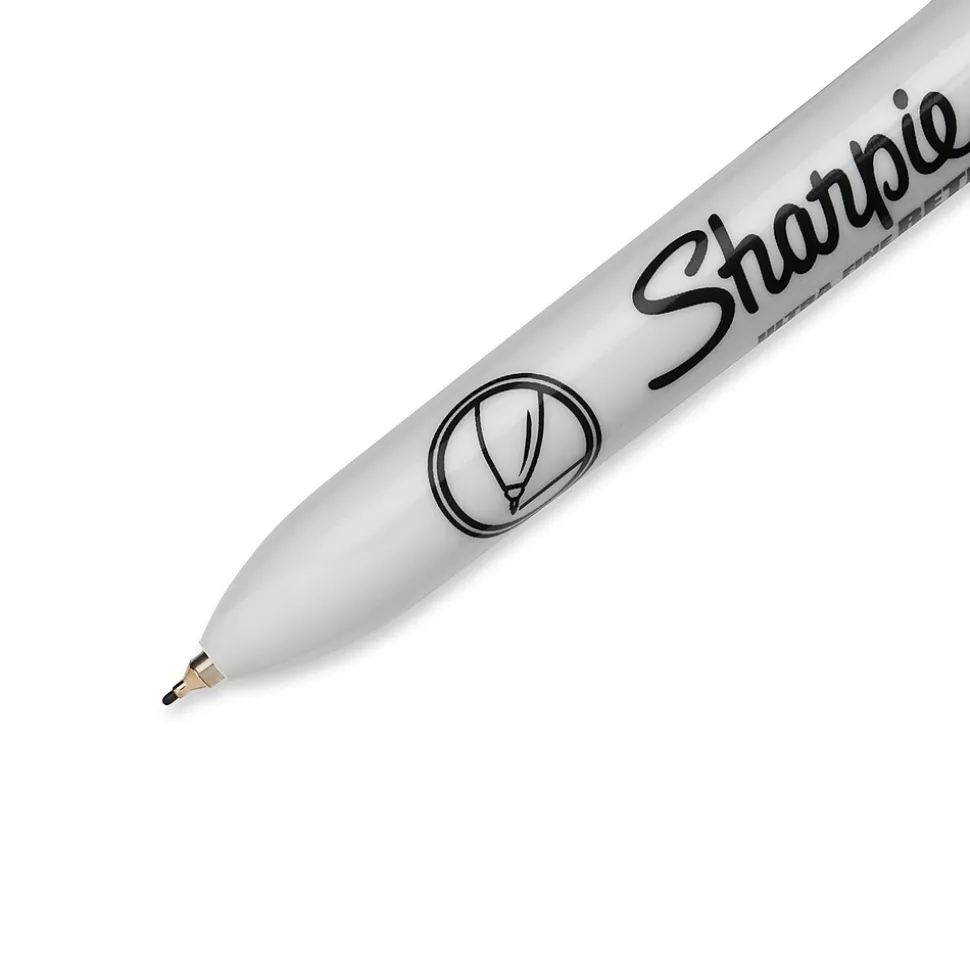 Sharpie Retractable Permanent Markers, Ultra Fine Tip, Black, 3/Pack (1735793)