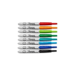 Sharpie Retractable Permanent Markers, Ultra Fine Tip, Assorted, 8/Pack (1742025)