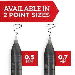 Sharpie Rollerball Pens, 0.5 mm, Needle Point, Black Ink, 4/Pack (2093222)