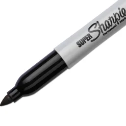 Sharpie Super Permanent Marker, Fine Tip, Black, Dozen (33001)