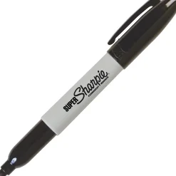 Sharpie Super Permanent Markers, Broad Fine Tip, Black (33001)