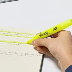 Sharpie Tank Highlighter, Chisel Tip, Yellow, 5/Pack (1809200)