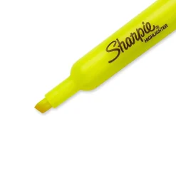 Sharpie Tank Highlighter, Chisel Tip, Yellow, 5/Pack (1809200)