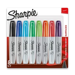 Sharpie Tank Permanent Marker, Chisel Tip, Assorted, 8/Pack (38250PP)